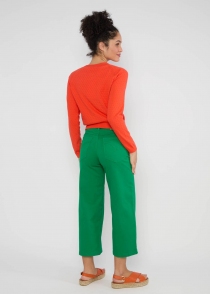 Cardigan Sweet Knit I am worth it red &eacute;l&eacute;ment mode &agrave; l'esth&eacute;tique actuelle