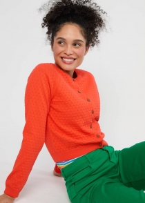 Cardigan Sweet Knit I am worth it red pi&egrave;ce vestimentaire &agrave; l'allure tendance