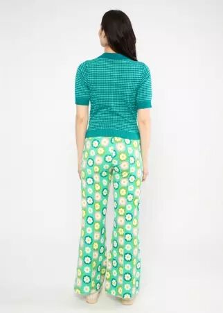 Shirt Petite Poloette mixed dots blue petrol chemise pois bleu p�trole moderne