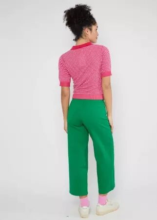 Shirt Petite Poloette mixed dots rose red chemise pois rose et rouge vive