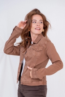 Veste courte Cognac d&eacute;lav&eacute;