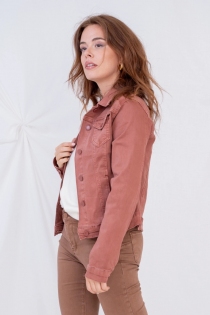 Veste courte Brique d&eacute;lav&eacute;