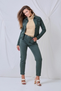 Veste courte Vert d&eacute;lav&eacute;