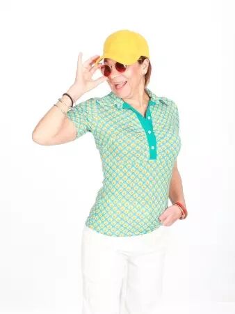 Polo Curtis manches courtes Back to 70s bleu polo r�tro manches courtes