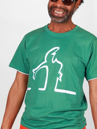 Tee shirt Alinea raleur vert d'eau t-shirt typographique frais