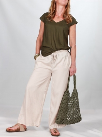 Pantalon Lyocell beige