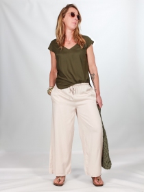 Pantalon Lyocell beige