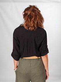 Chemise velours Noir