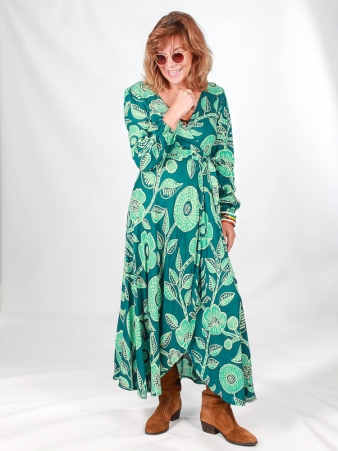 Robe kimono Yakuta Hortense robe fluide florale