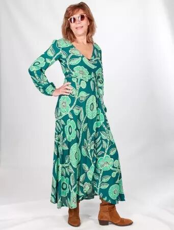 Robe kimono Yakuta Hortense robe fluide florale