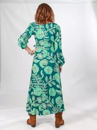 Robe kimono Yakuta Hortense robe fluide florale