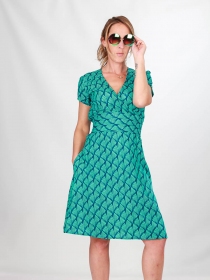 Robe retro smoke Dragonfly robe f&eacute;minine au graphisme po&eacute;tique