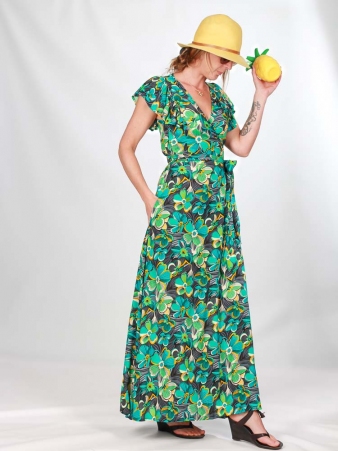 Robe Butterfly Hippie flower robe fluide � imprim� floral hippie