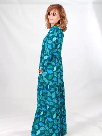 Robe longue Aloye Blue Gincko robe longue bleue