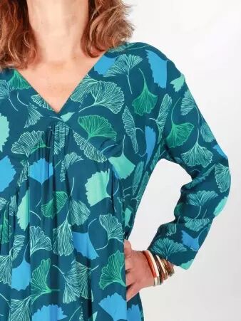 Robe longue Aloye Blue Gincko robe longue bleue