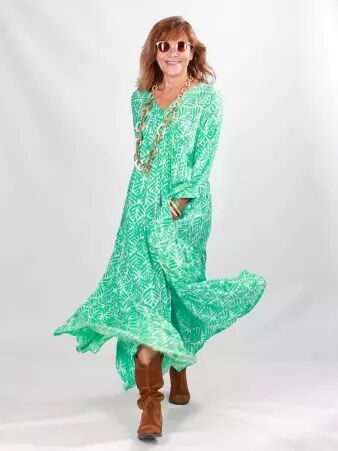 Robe longue Aloye Curacao robe longue turquoise