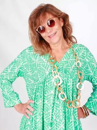 Robe longue Aloye Curacao robe longue turquoise