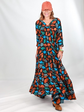 Robe longue Aloye Fall Gincko robe longue automnale