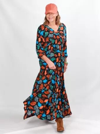 Robe longue Aloye Fall Gincko robe longue automnale