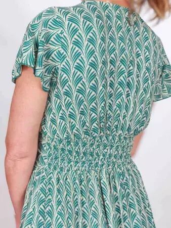 Robe Artemis Green pampas robe fluide et naturelle