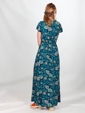 Robe Artemis Night garden robe sombre � imprim� floral