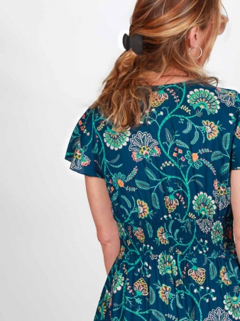 Robe Artemis Night garden robe sombre � imprim� floral