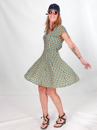 Robe chemise Nina courte 80s robe fluide vintage