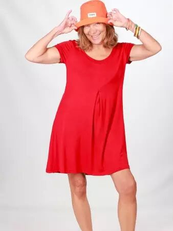 Robe Lucy Groseille robe fluide groseille