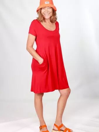 Robe Lucy Groseille robe fluide groseille