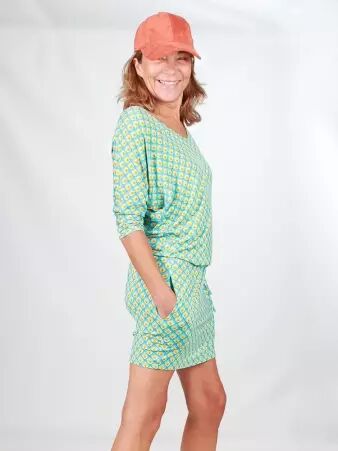 Robe Bally Back to 70s bleu robe r�tro esprit seventies