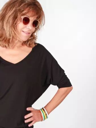 Robe Bally Noir robe noire fluide intemporelle