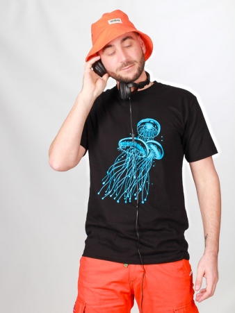 T-shirt Electric meduse noir t-shirt m�duse �lectrique noir graphique