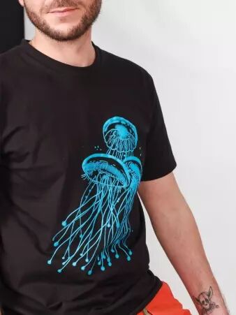 T-shirt Electric meduse noir t-shirt m�duse �lectrique noir graphique