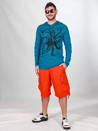 Hoodie Octopus Petrol pi�ce textile polyvalente au style sobre et raffin�
