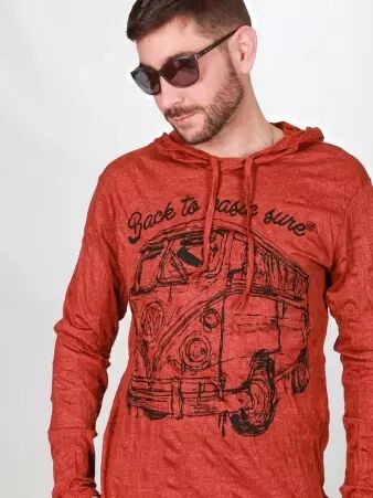 Hoodie Combi Brique cr�ation textile pens�e pour le confort et le style quotidien