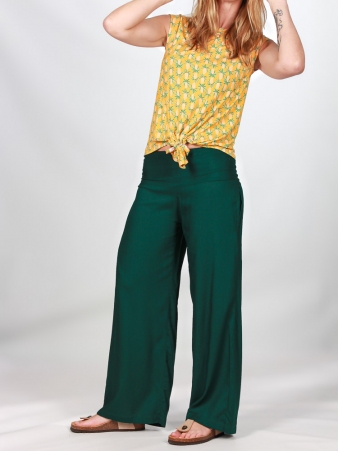 Pantalon Garden Vert bouteille v�tement f�minin �l�gant et naturel