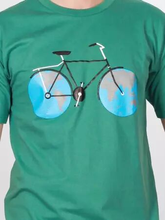 T-shirt Planet Bike Vert d'eau t-shirt v�lo vert d'eau design nature