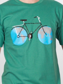 T-shirt Planet Bike Vert d'eau