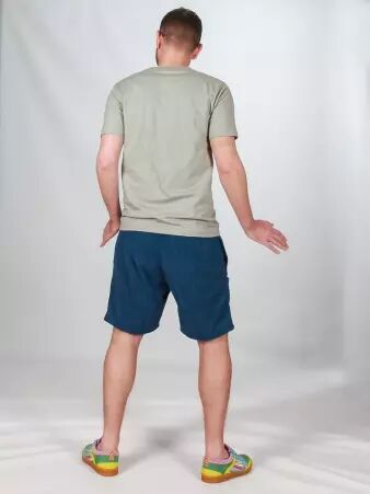 Short velours Barney poches frontales Bleu short velours bleu � poches frontales