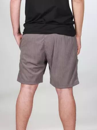 Short velours Barney poches frontales Gris short velours gris coupe droite