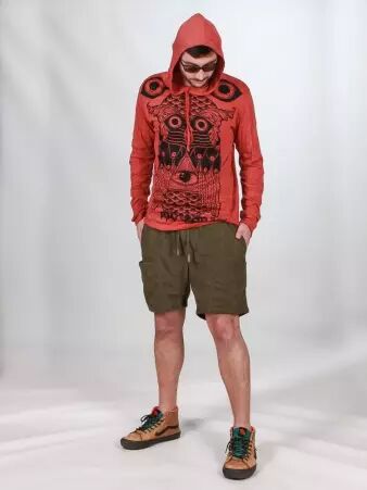 Short velours Barney poches frontales Kaki short velours kaki inspiration nature