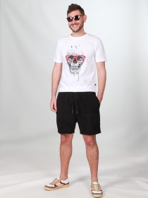 Short velours Barney poches frontales Noir