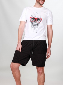 Short velours Barney poches frontales Noir