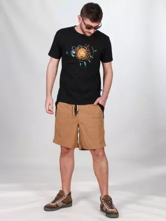 Short velours Wally poches cot�s Camel short velours camel coupe ample et chaleureuse