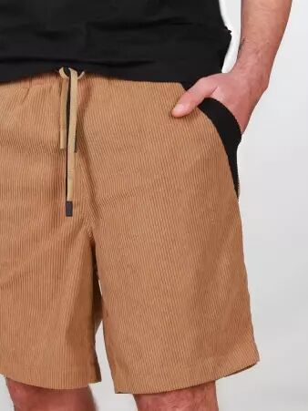Short velours Wally poches cot�s Camel short velours camel coupe ample et chaleureuse