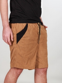 Short velours Wally poches cotés Camel
