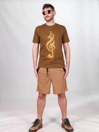 T Shirt Clef de sol v�g�tale Kaki t-shirt musique v�g�tale vert kaki