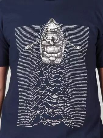 Tee shirt Waves division bleu t-shirt waves division bleu graphique ondulant
