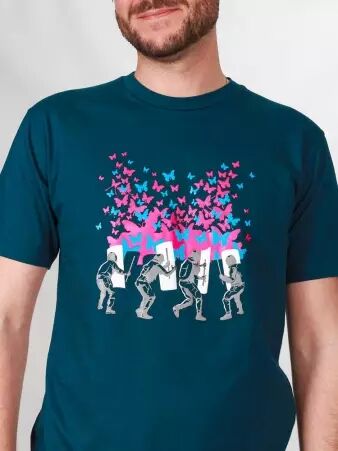 Tee shirt Butterfly Vs Crs Bleu t-shirt butterfly vs crs bleu engag�