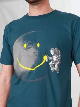 Tee shirt Cosmonaute Bleu P�trole t-shirt cosmonaute bleu p�trole spatial